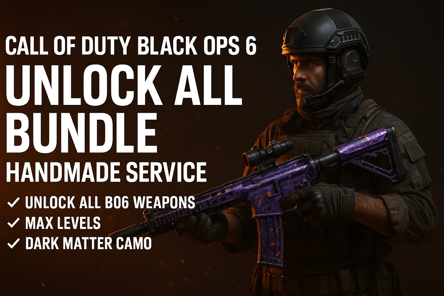 Call of Duty Black Ops 6 Unlock All Bundle – Handmade Boosting Service